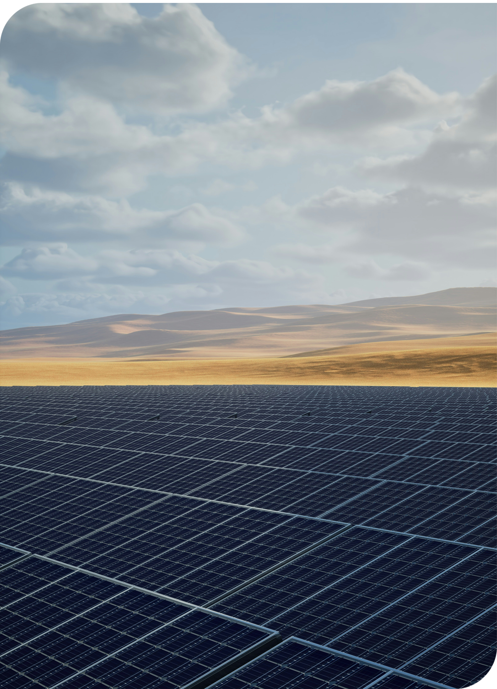 Photovoltaik-Park unter freiem Himmel.